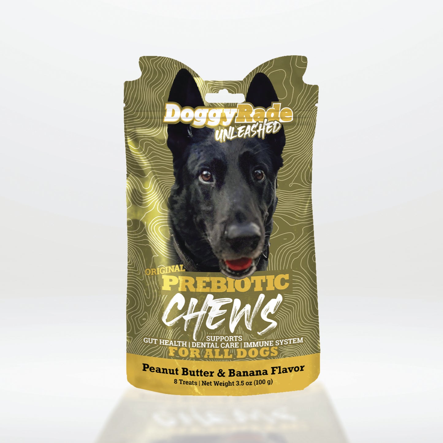 DoggyRade Unleashed Prebiotic Chew - Peanut Butter and Banana