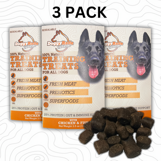 NOW AVAILABLE!!  3-PACK BUNDLE DoggyRade Unleashed Training Treats