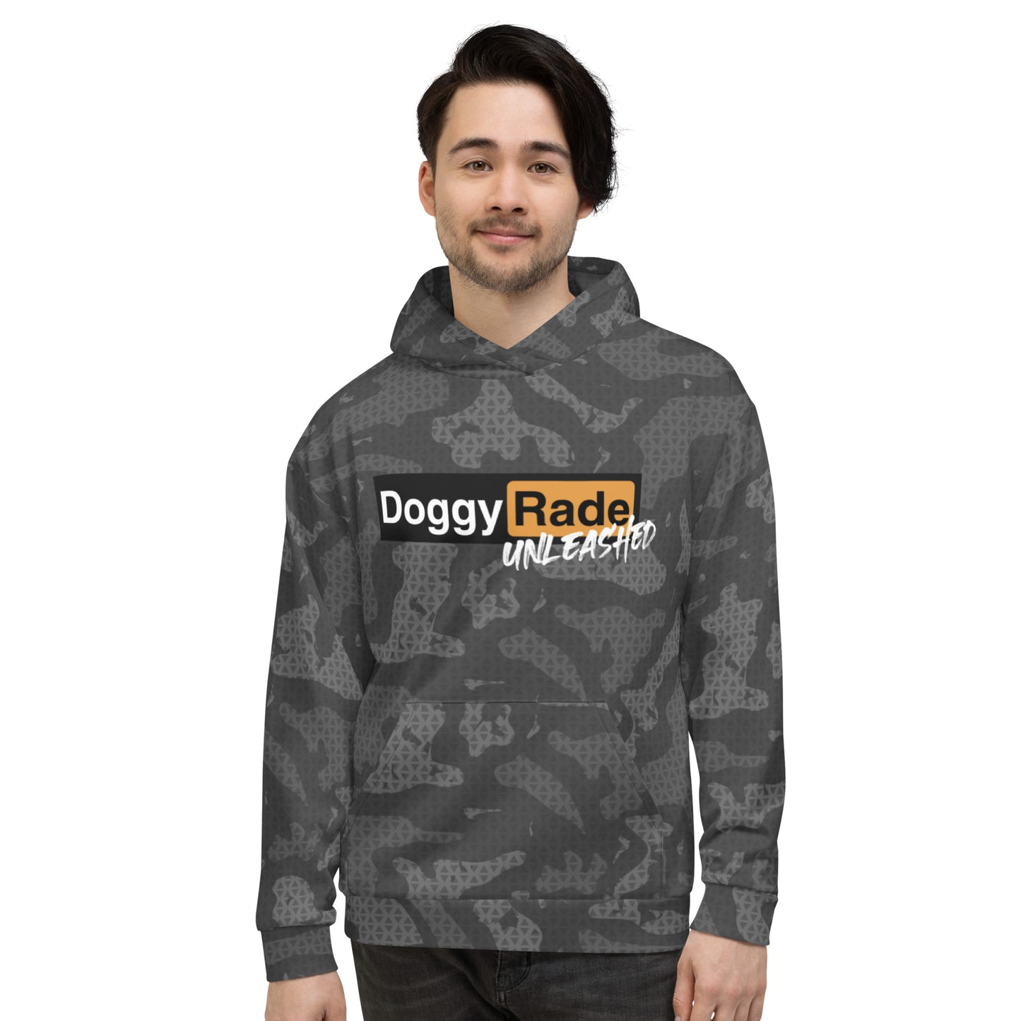 DoggyRade Unleashed Unisex Black Camo Hoodie