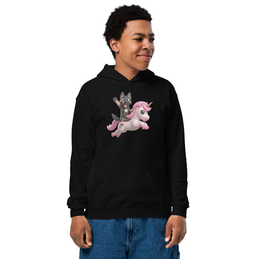 DoggyRade Unleasehd Unicorn Youth Heavy Blend Hoodie