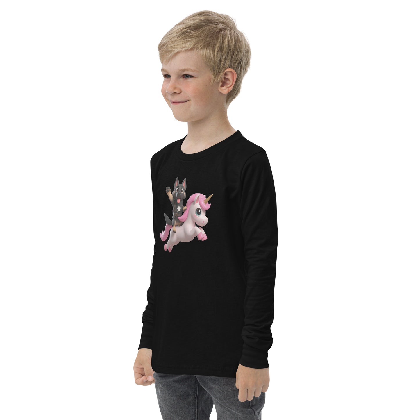 DoggyRade Unleashed Unicorn Youth Long Sleeve Tee