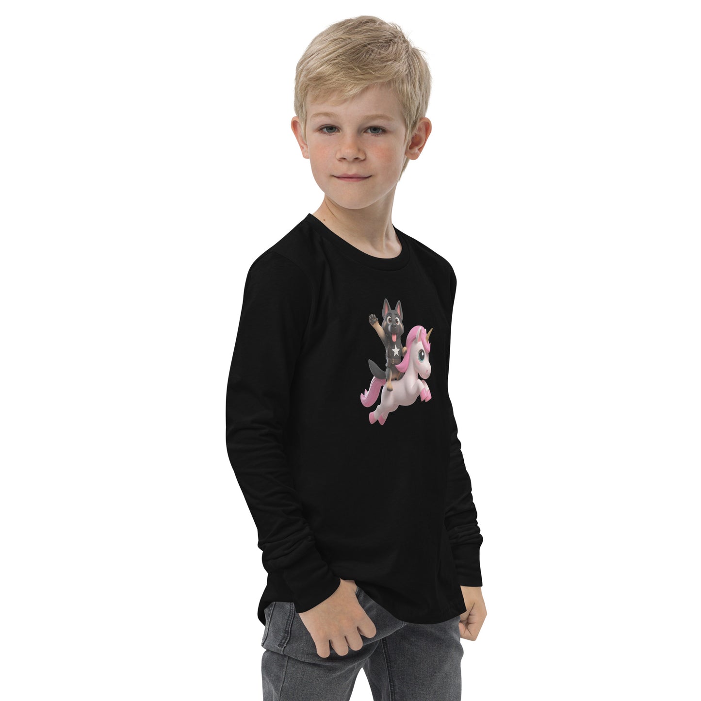 DoggyRade Unleashed Unicorn Youth Long Sleeve Tee