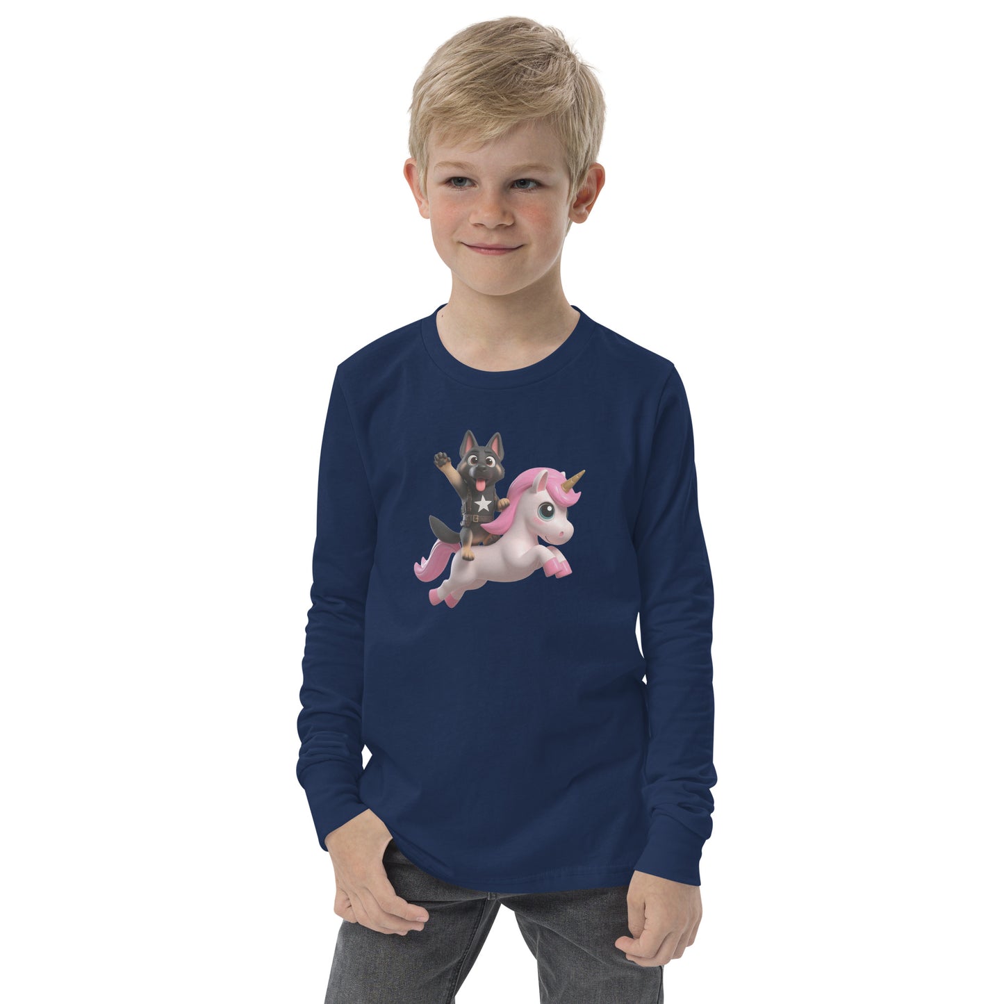 DoggyRade Unleashed Unicorn Youth Long Sleeve Tee