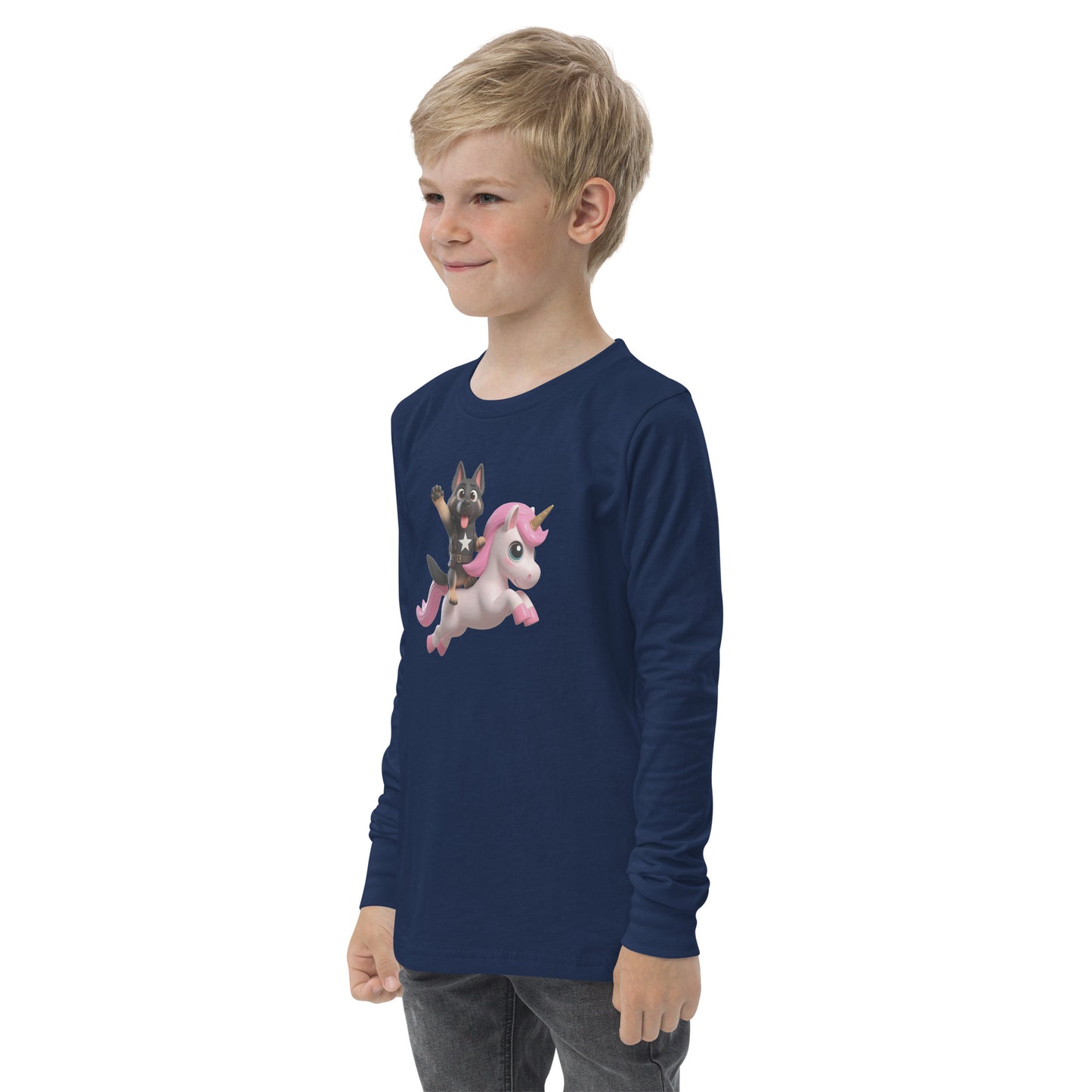 DoggyRade Unleashed Unicorn Youth Long Sleeve Tee