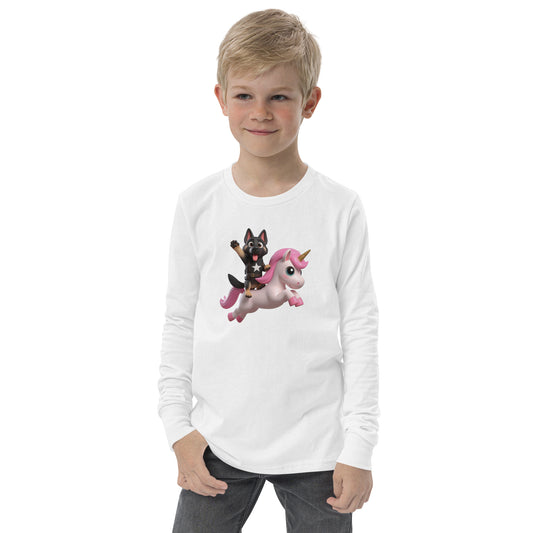 DoggyRade Unleashed Unicorn Youth Long Sleeve Tee