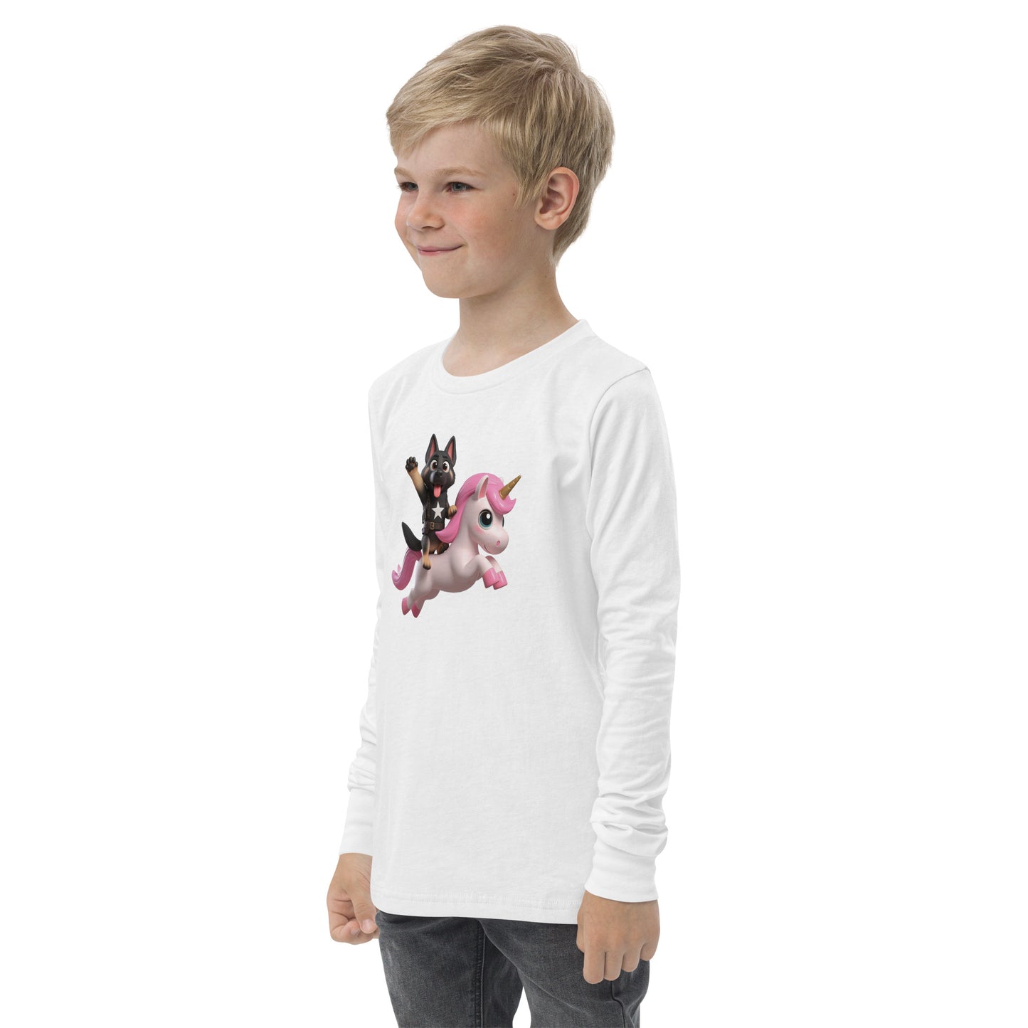 DoggyRade Unleashed Unicorn Youth Long Sleeve Tee