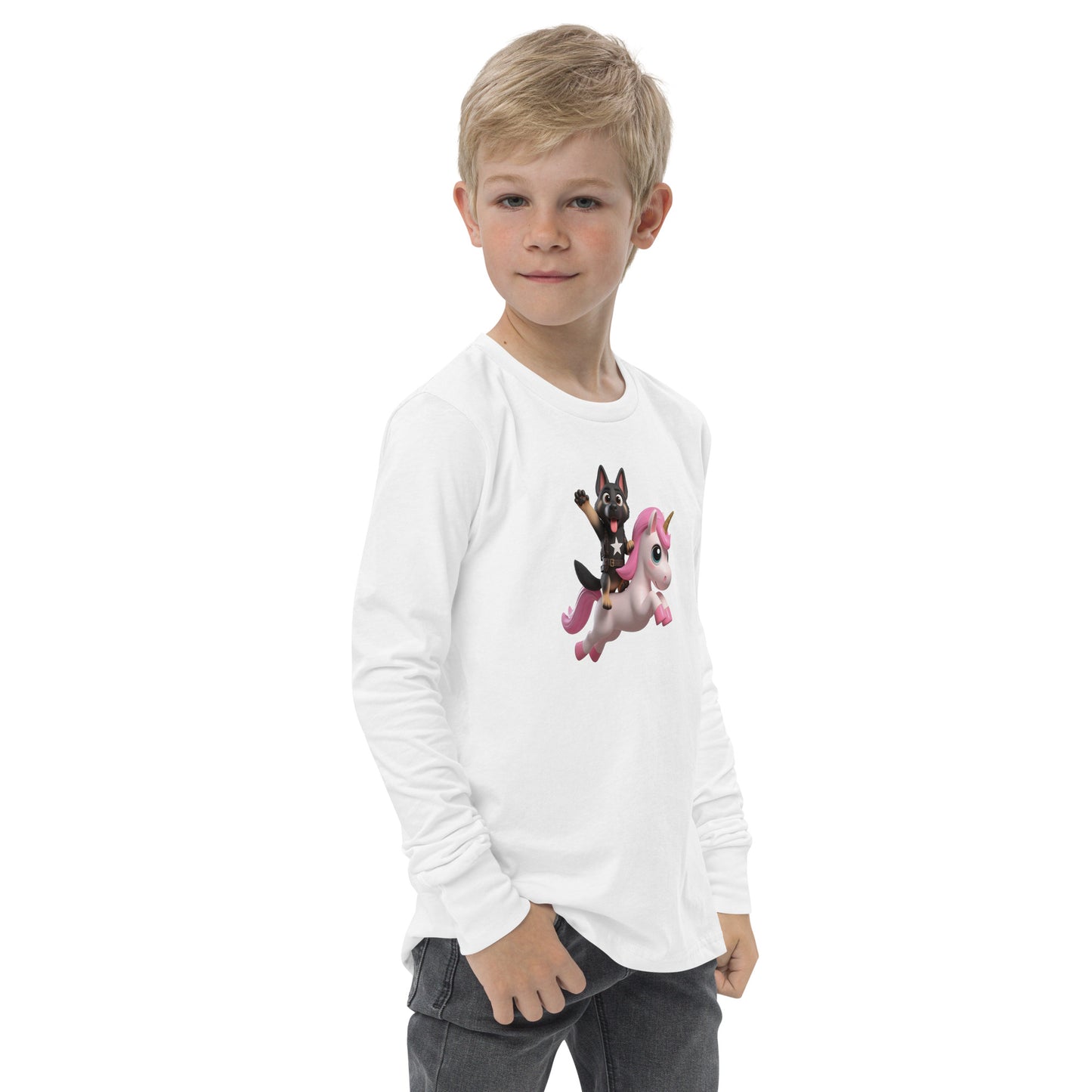 DoggyRade Unleashed Unicorn Youth Long Sleeve Tee